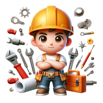 a cartoon character holding wrench and tool box on labor day, box clipart, cartoon clipart, wrench clipart png transparent image and clipart for free download